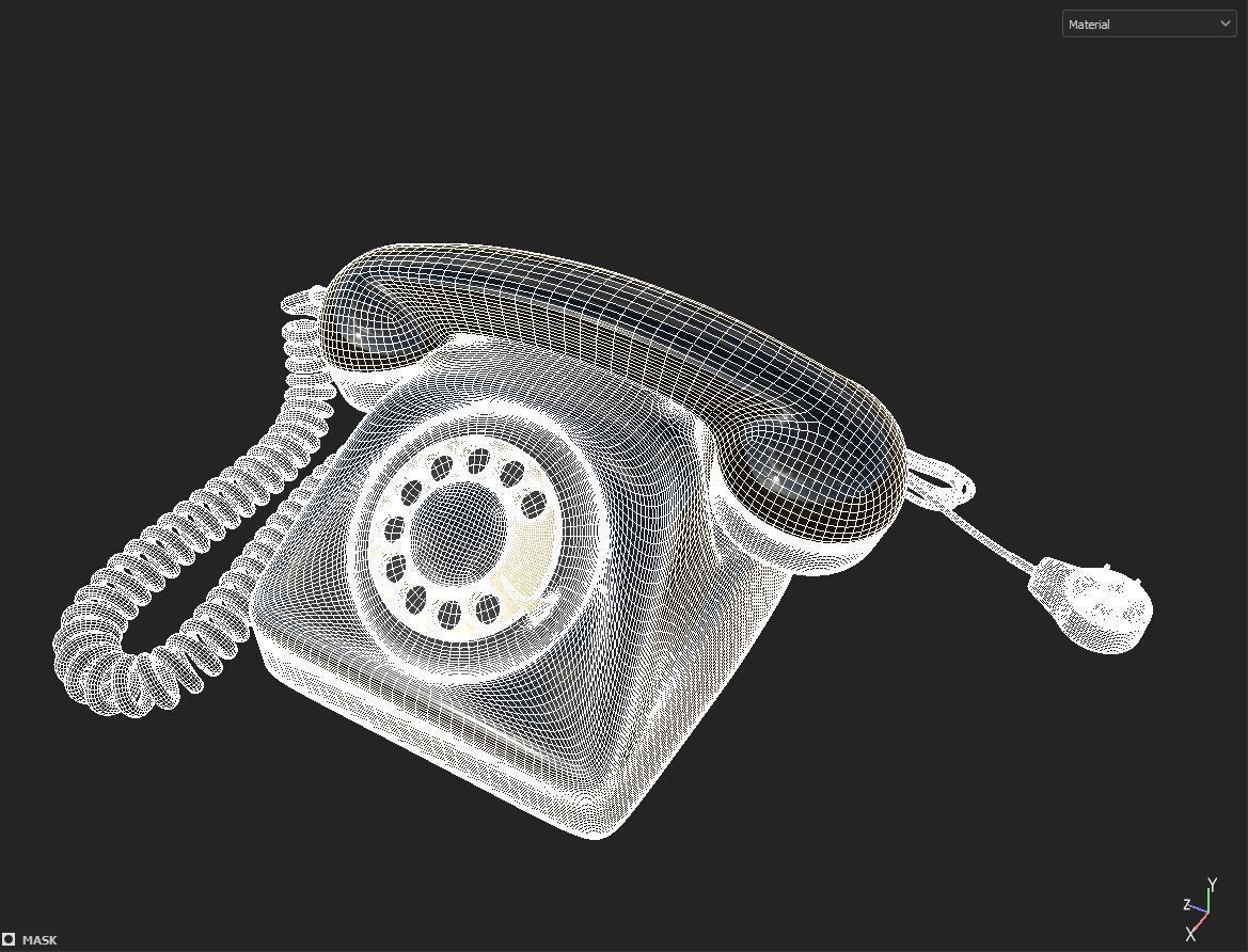 Vintage telephone 3D model_6