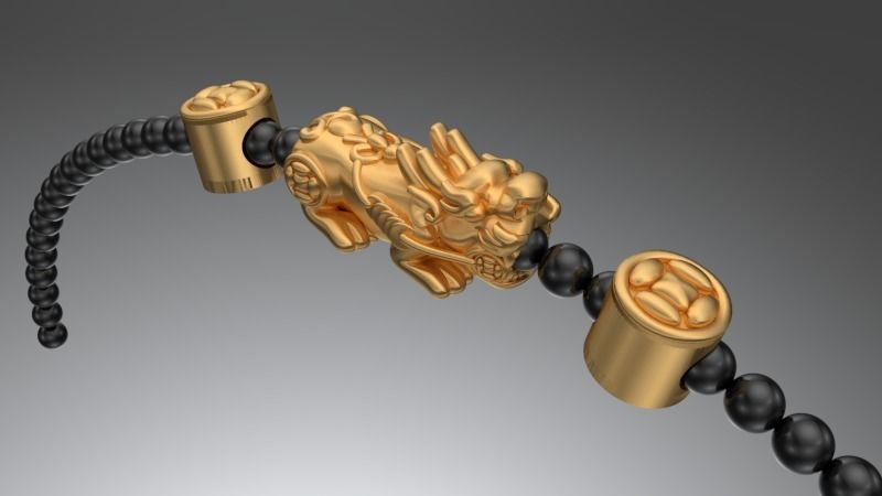 bracelet dragon 3D print model_2