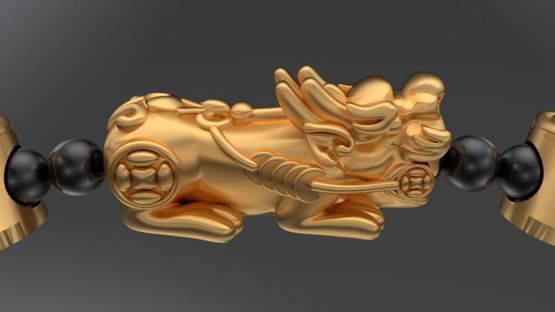 bracelet dragon 3D print model_4