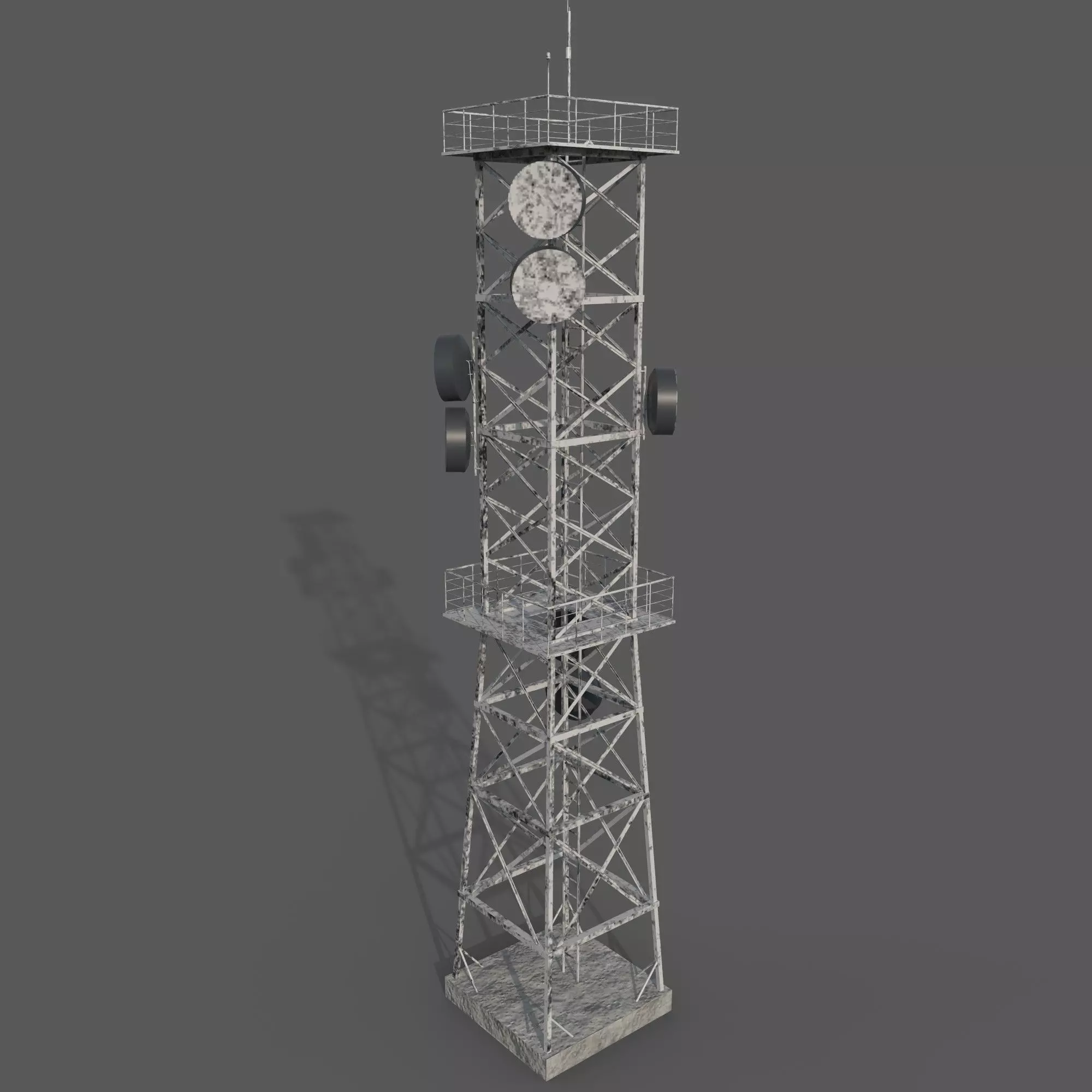 base station Low-poly 3D model_0