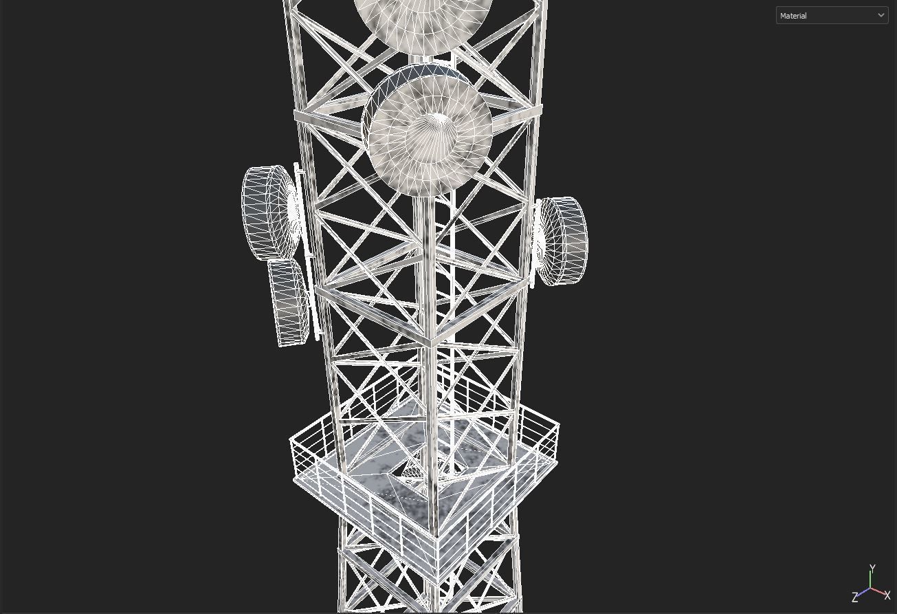 base station Low-poly 3D model_8