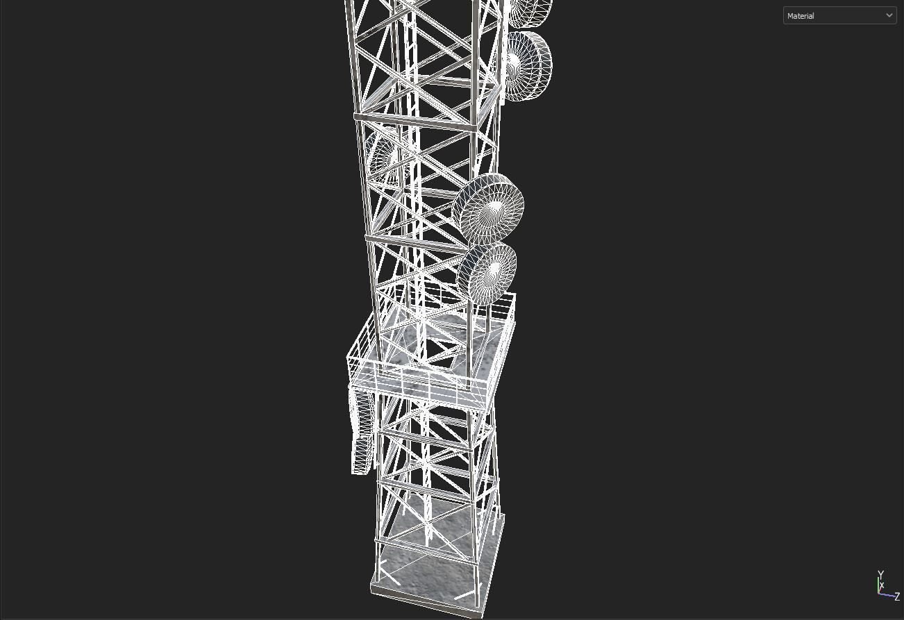 base station Low-poly 3D model_7