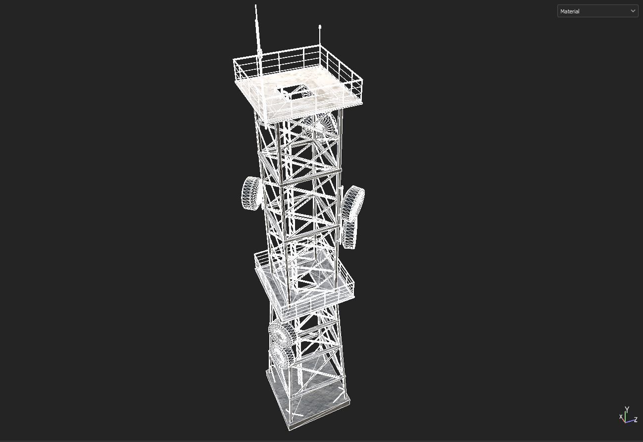 base station Low-poly 3D model_6