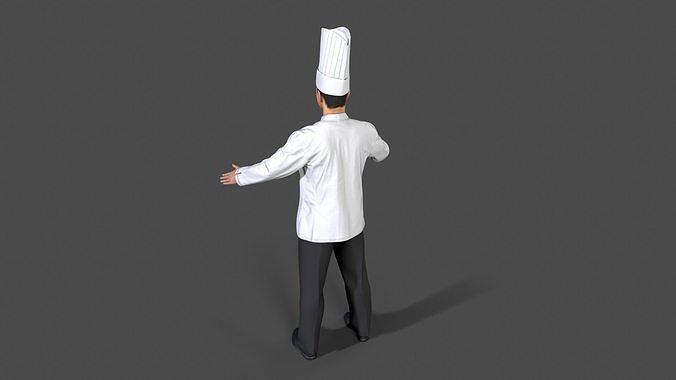 chef Kitchener Low-poly 3D model 6