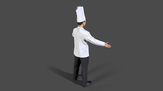 chef Kitchener Low-poly 3D model 7