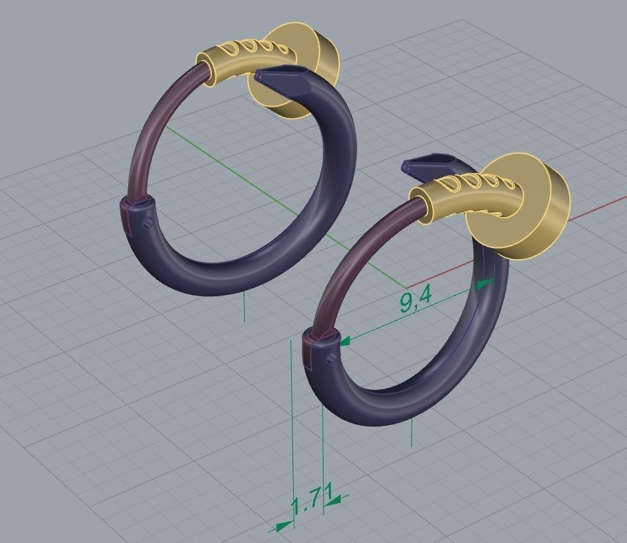 JUSTE UN CLOU EARRING 3D print model_1