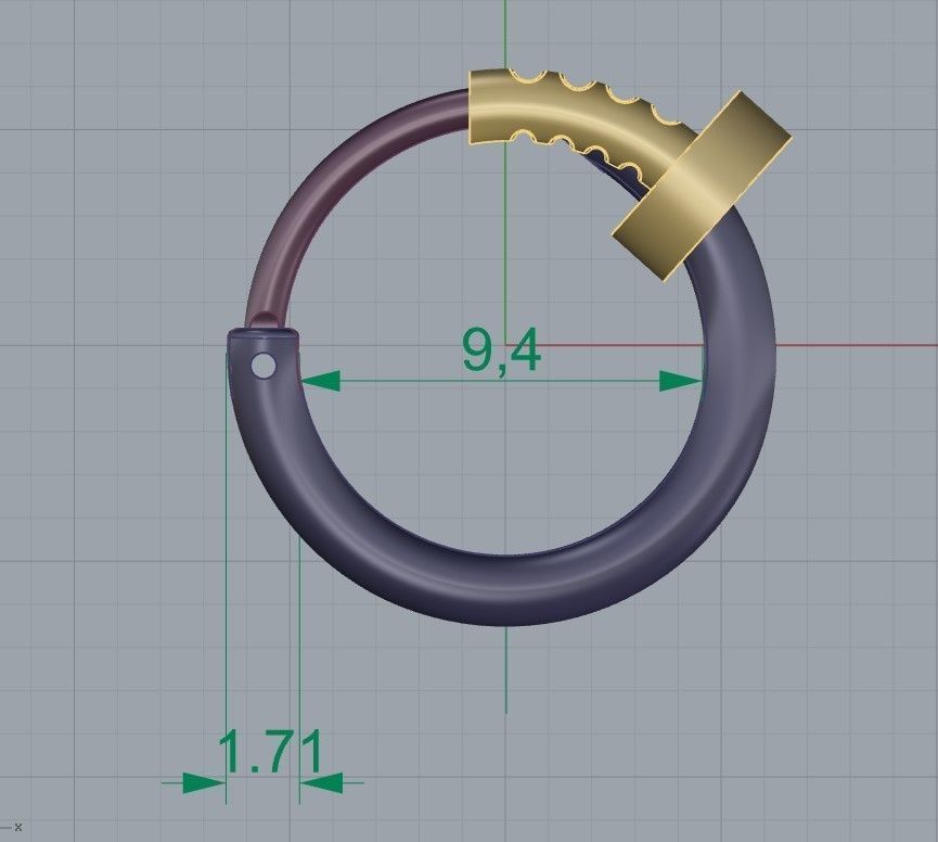 JUSTE UN CLOU EARRING 3D print model_2
