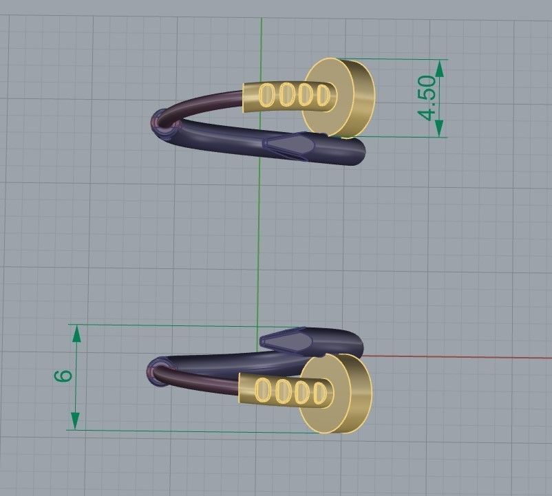 JUSTE UN CLOU EARRING 3D print model_3