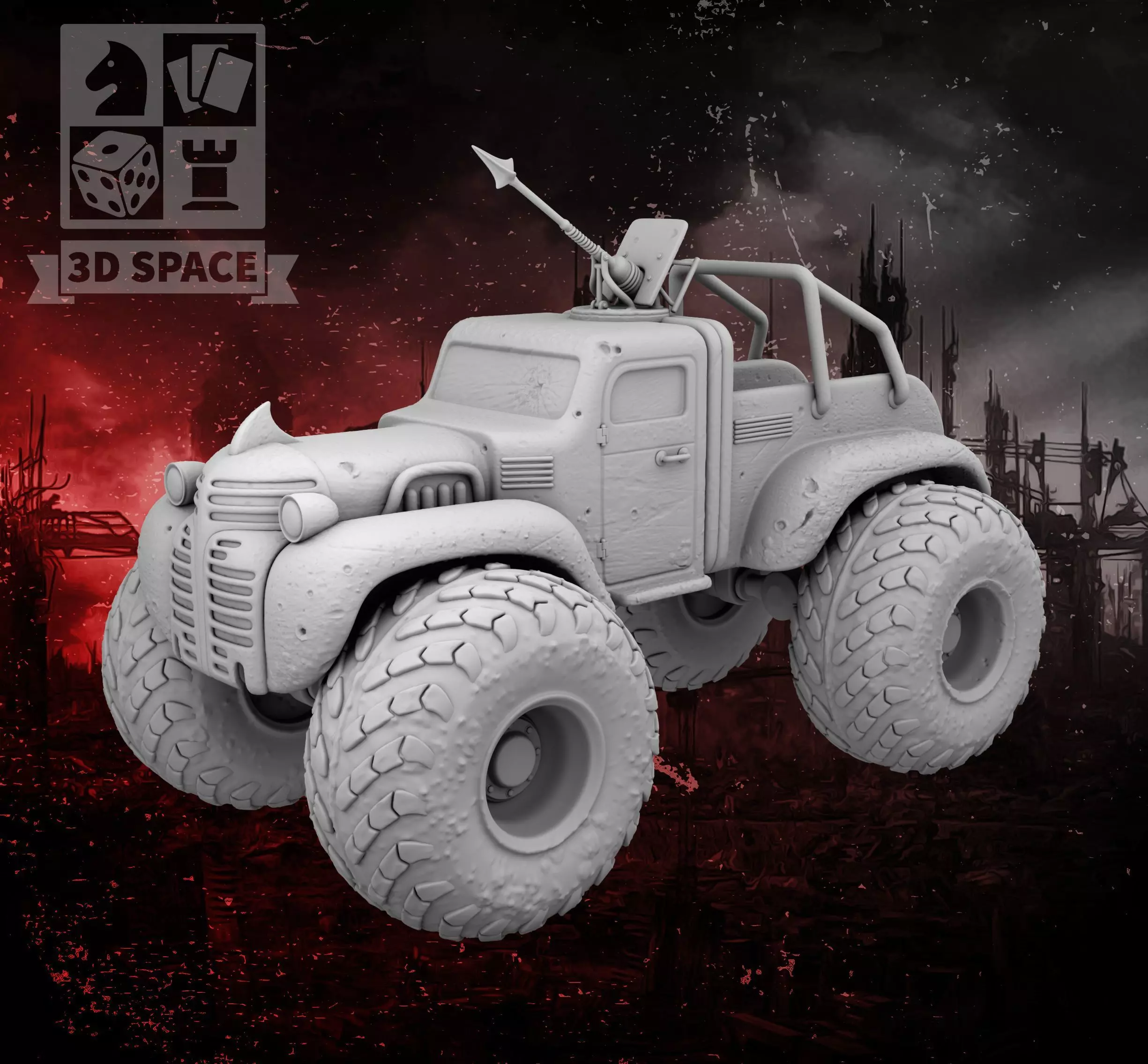 monster truck 3D print model