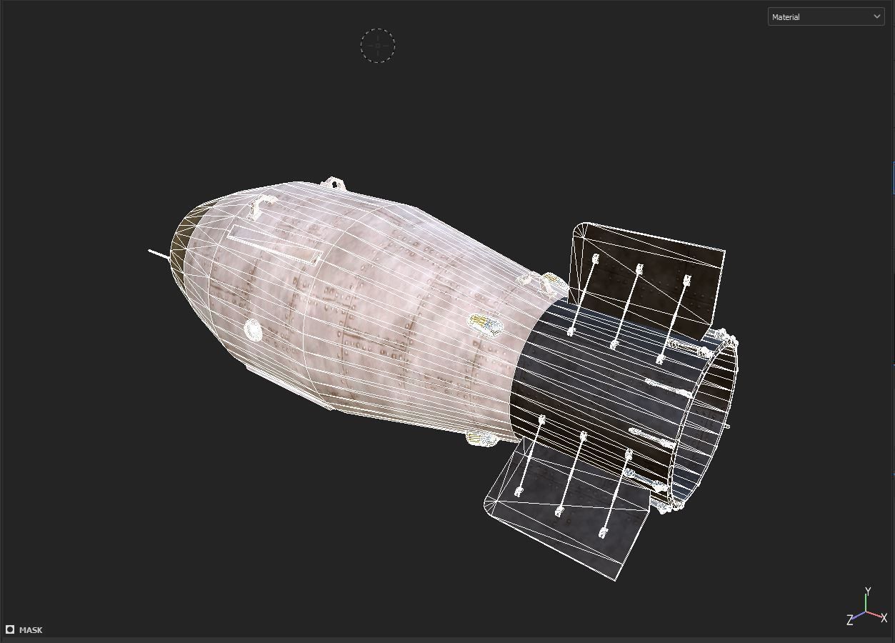 Tsar Bomb Low-poly 3D model_5