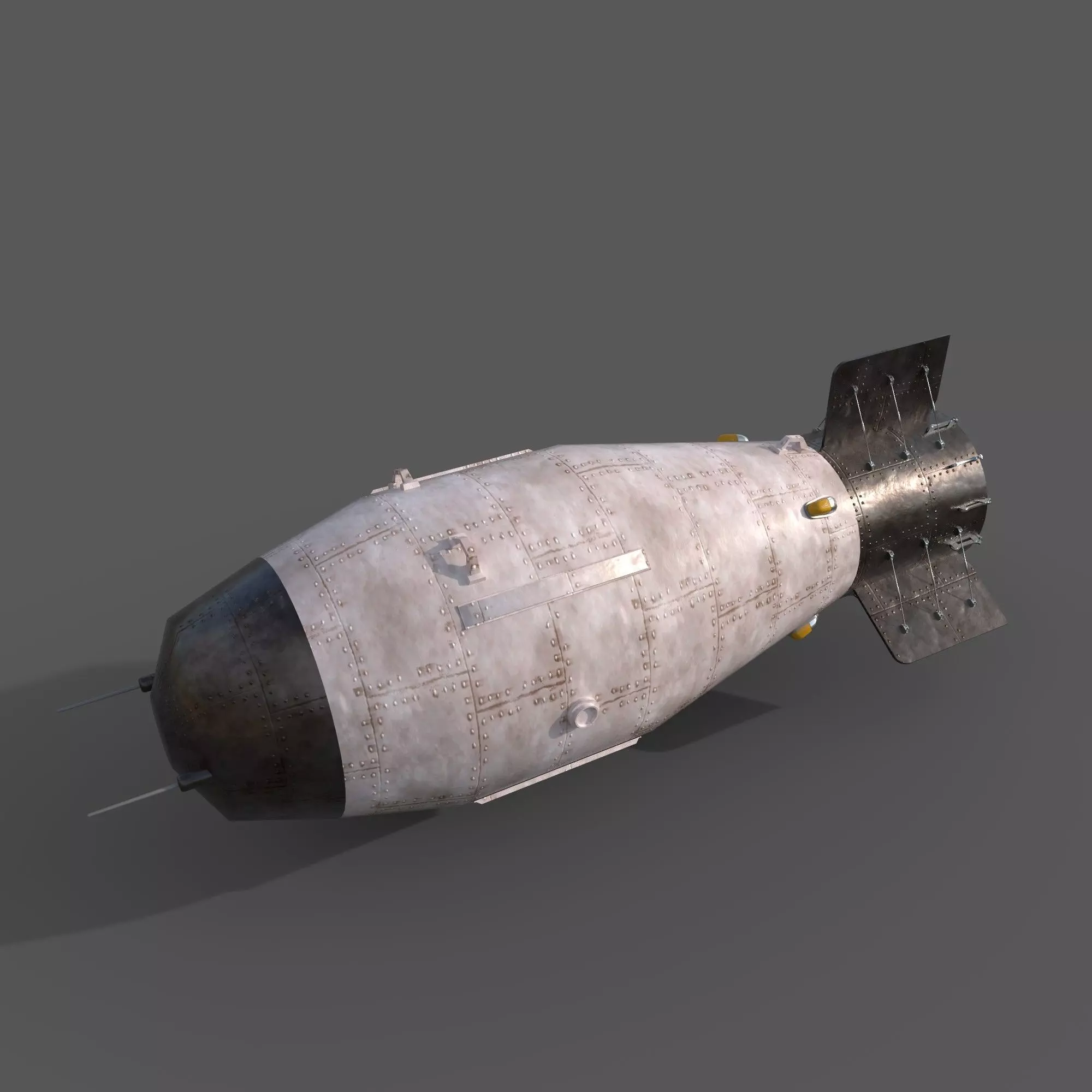 Tsar Bomb Low-poly 3D model_0