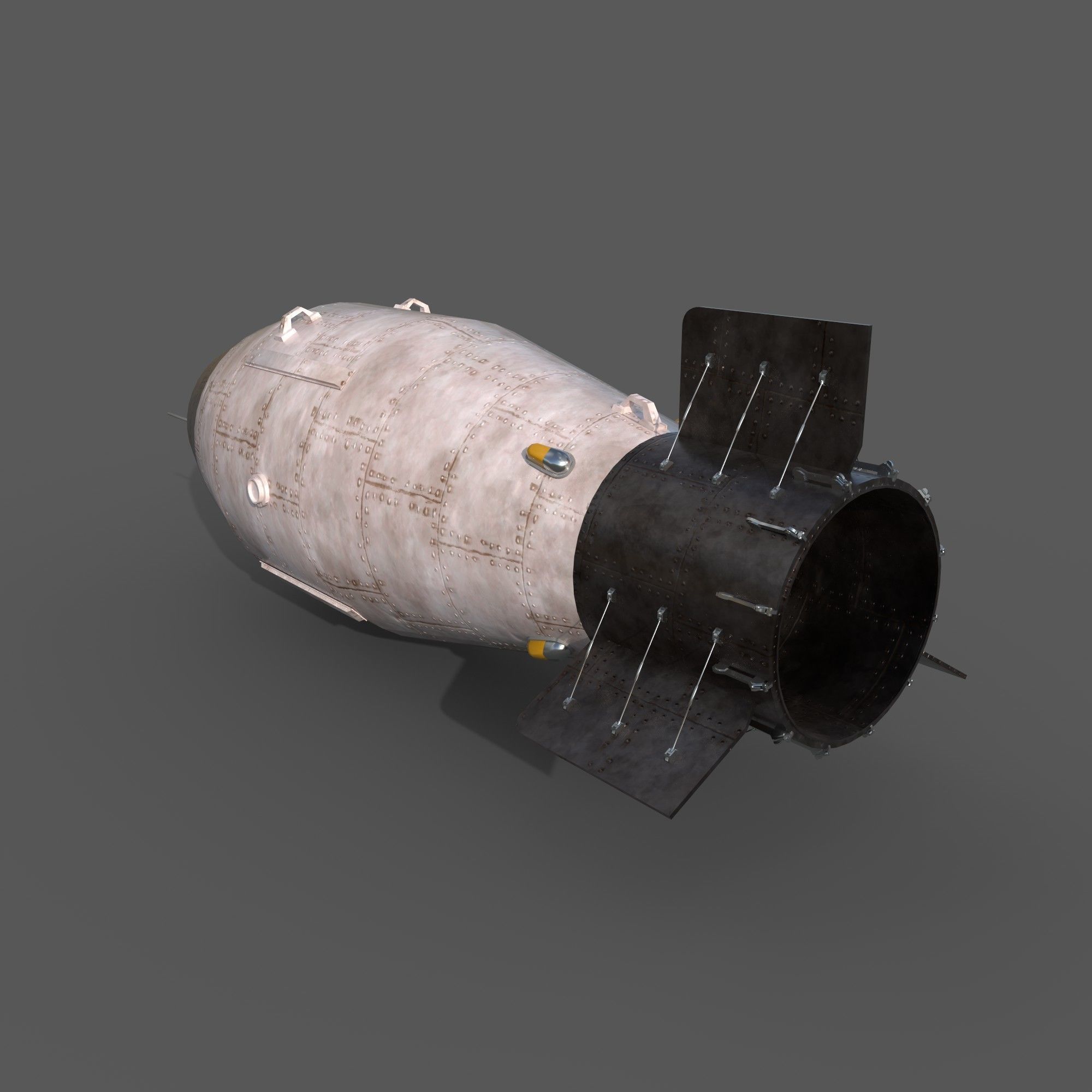 Tsar Bomb Low-poly 3D model_2