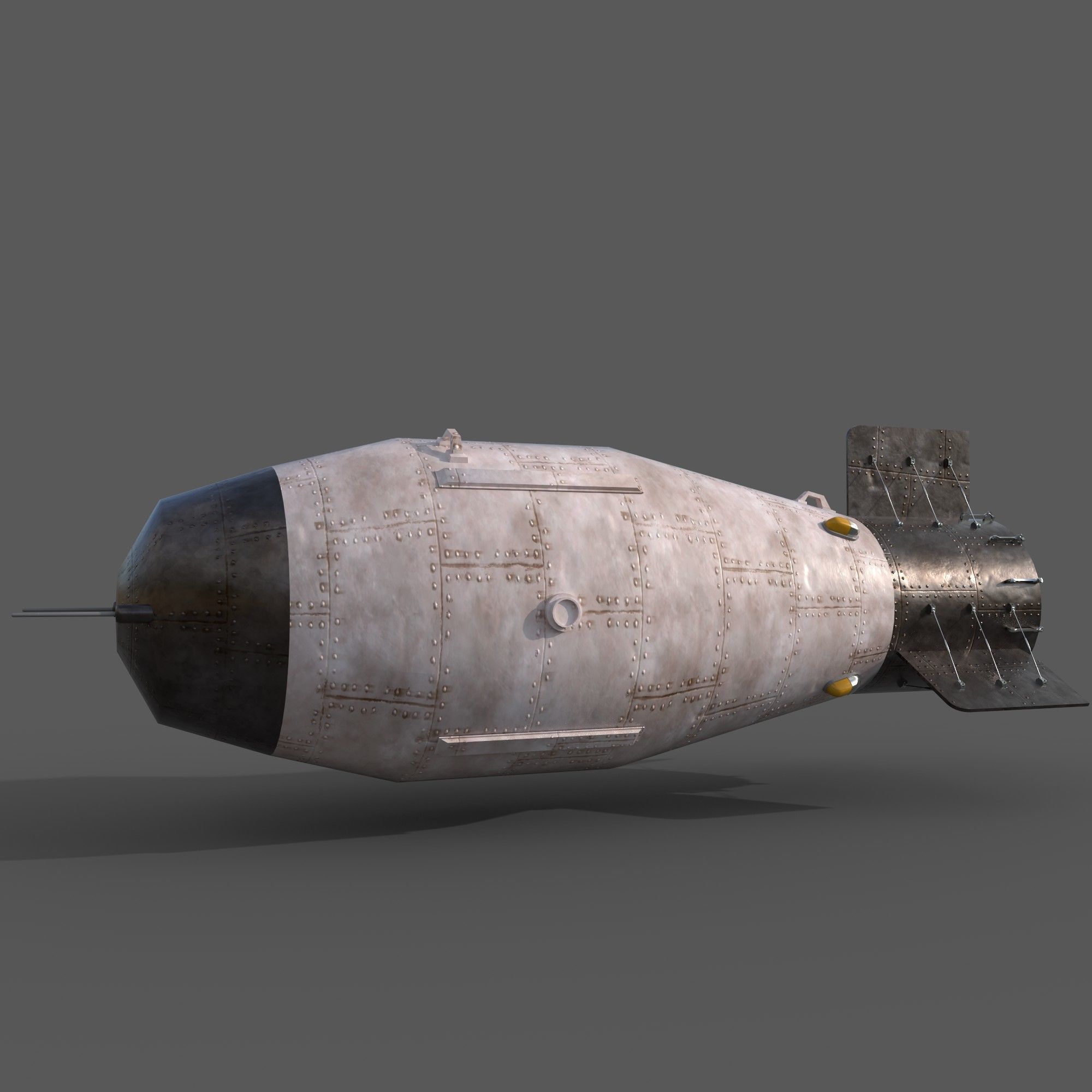 Tsar Bomb Low-poly 3D model_3