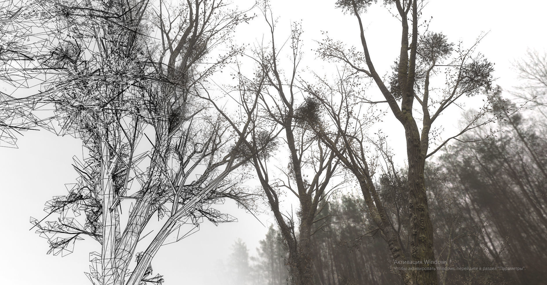 Horror Trees  Low-poly 3D model_5