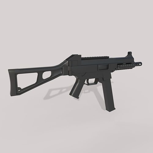 UMP-45 Low-poly 3D model
