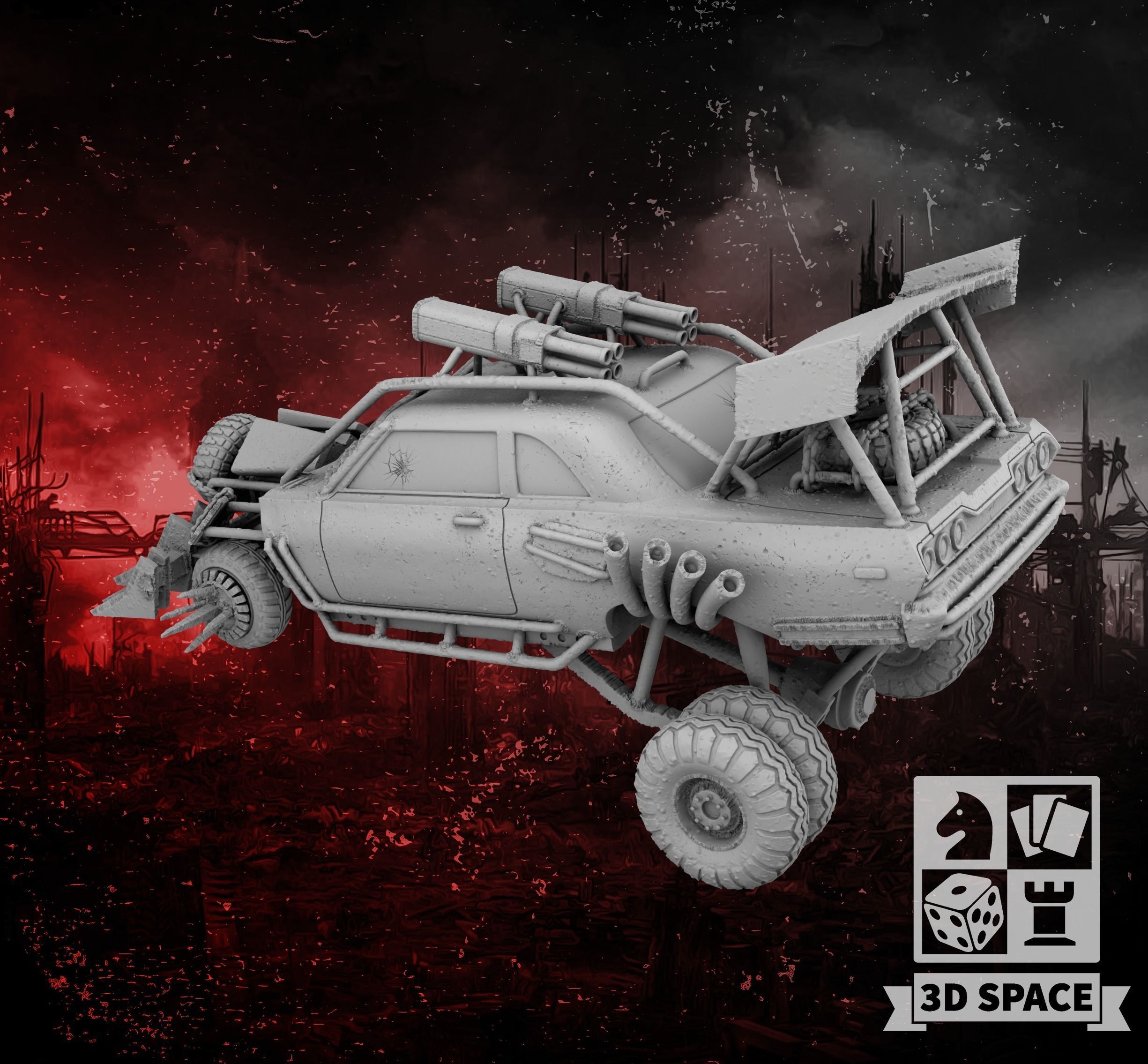 Mad car 2 3D print model_2