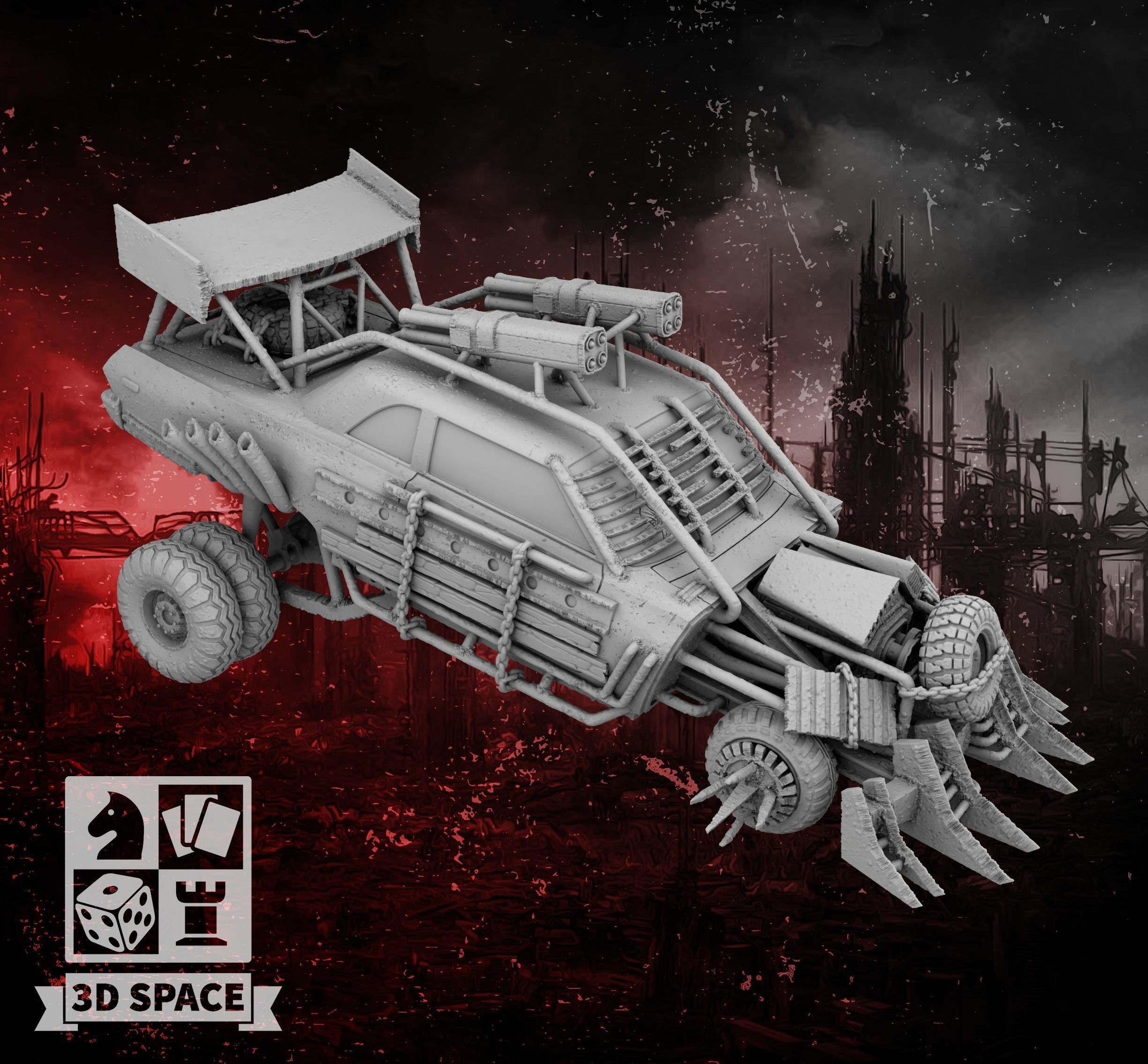 Mad car 2 3D print model_3