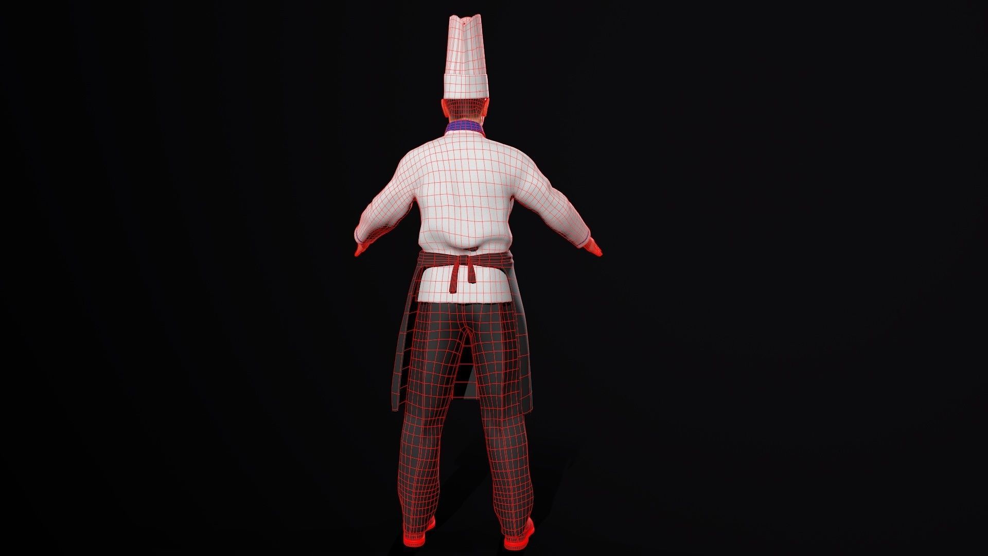 Chef Character Low-poly 3D model_8