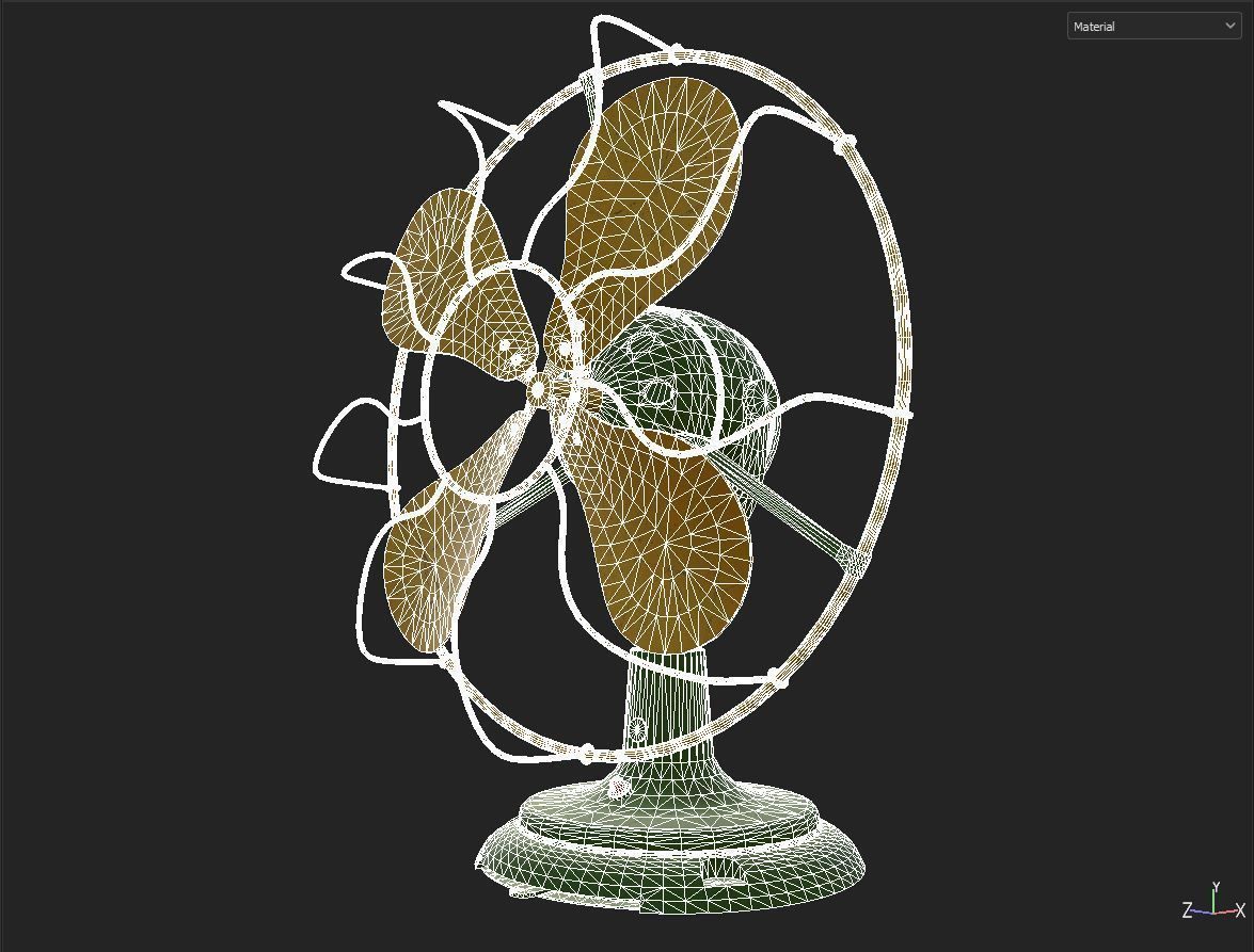table fan 3D model_8