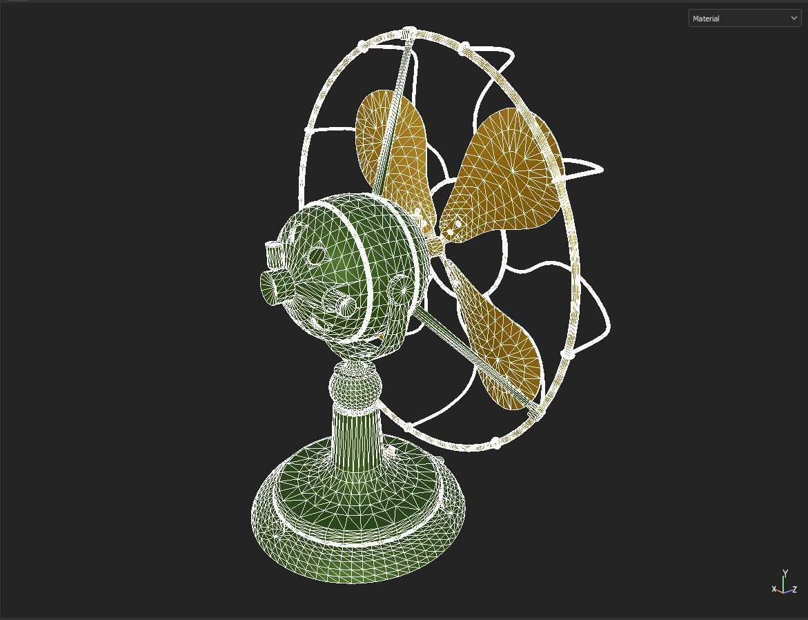 table fan 3D model_5