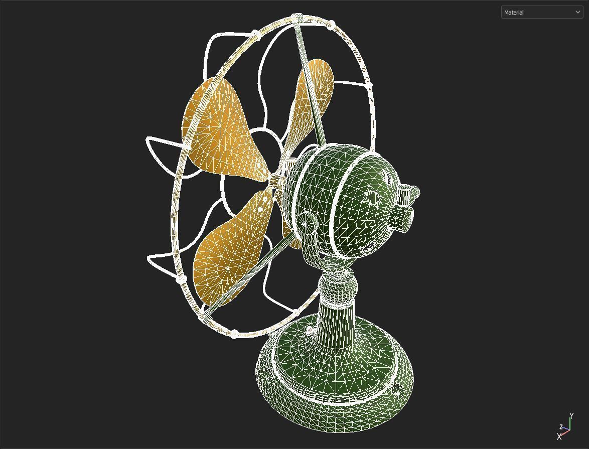 table fan 3D model_7
