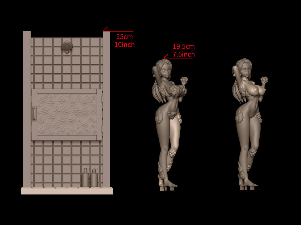 onepice nami shower booth 3D print model_4