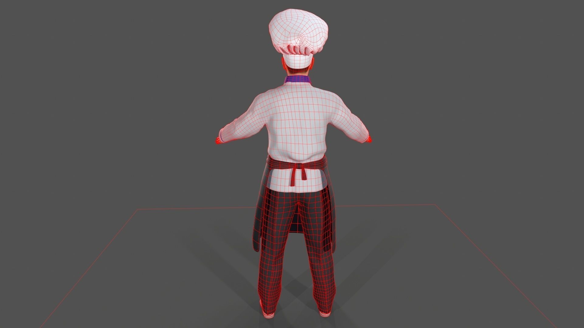 chef Kitchener Low-poly 3D model_13