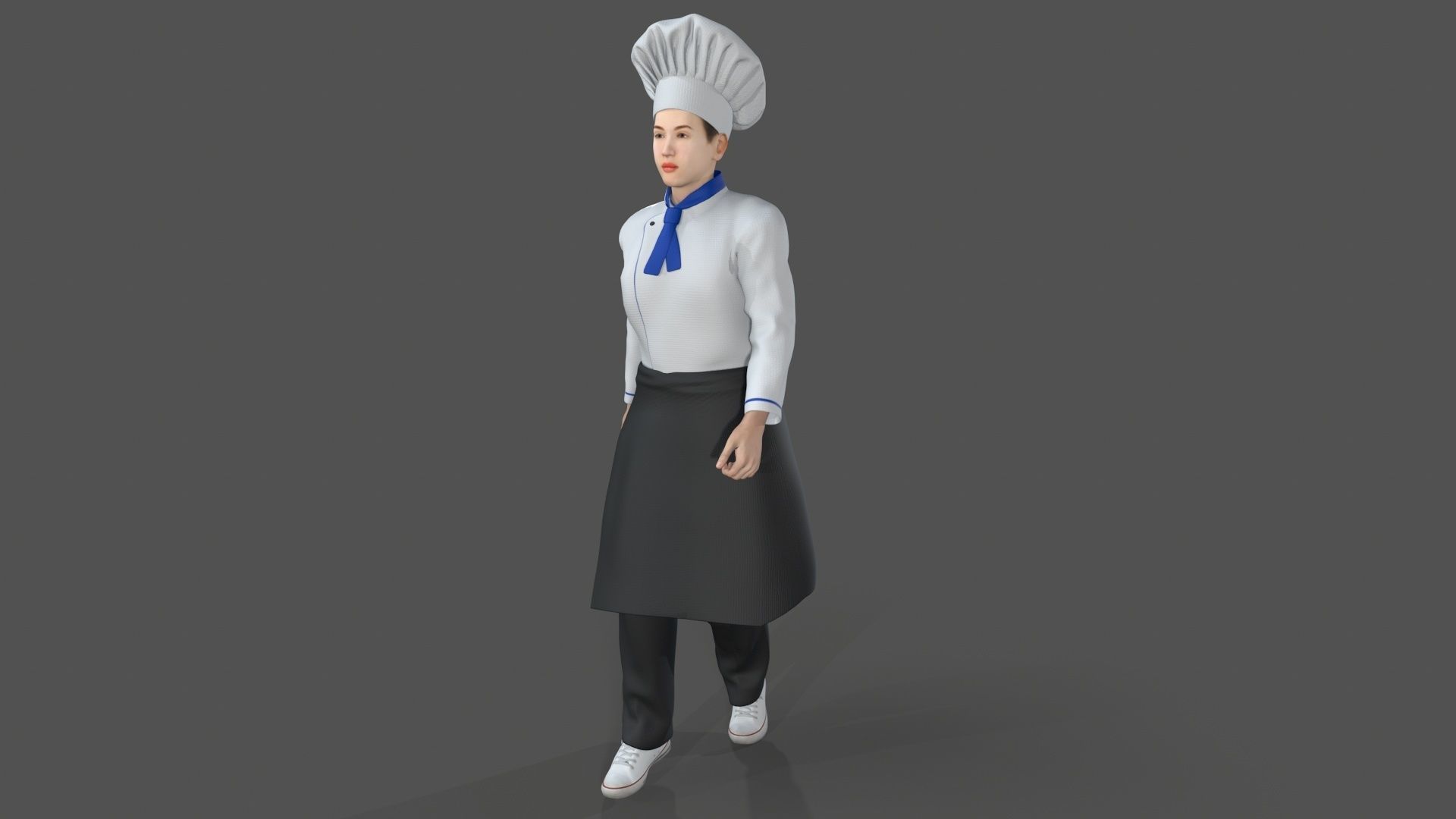 chef Kitchener Low-poly 3D model_10