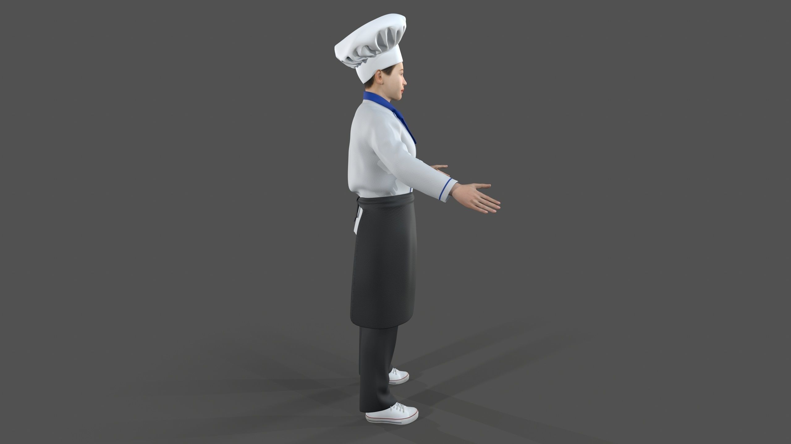 chef Kitchener Low-poly 3D model_3