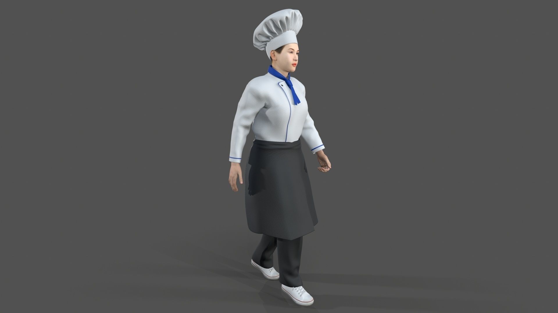 chef Kitchener Low-poly 3D model_9