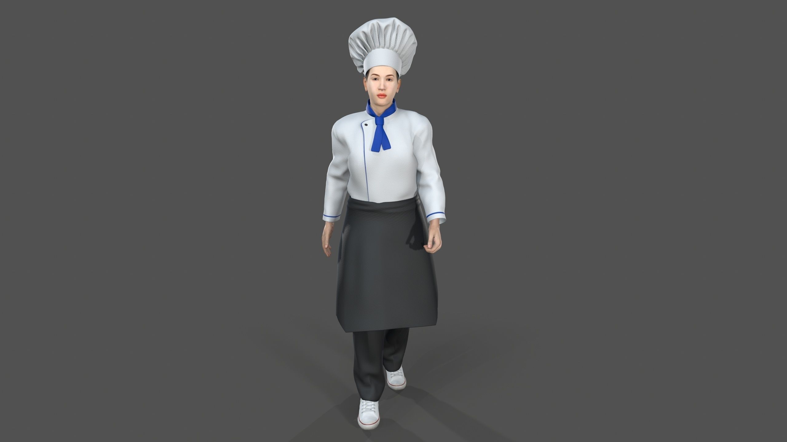 chef Kitchener Low-poly 3D model_6