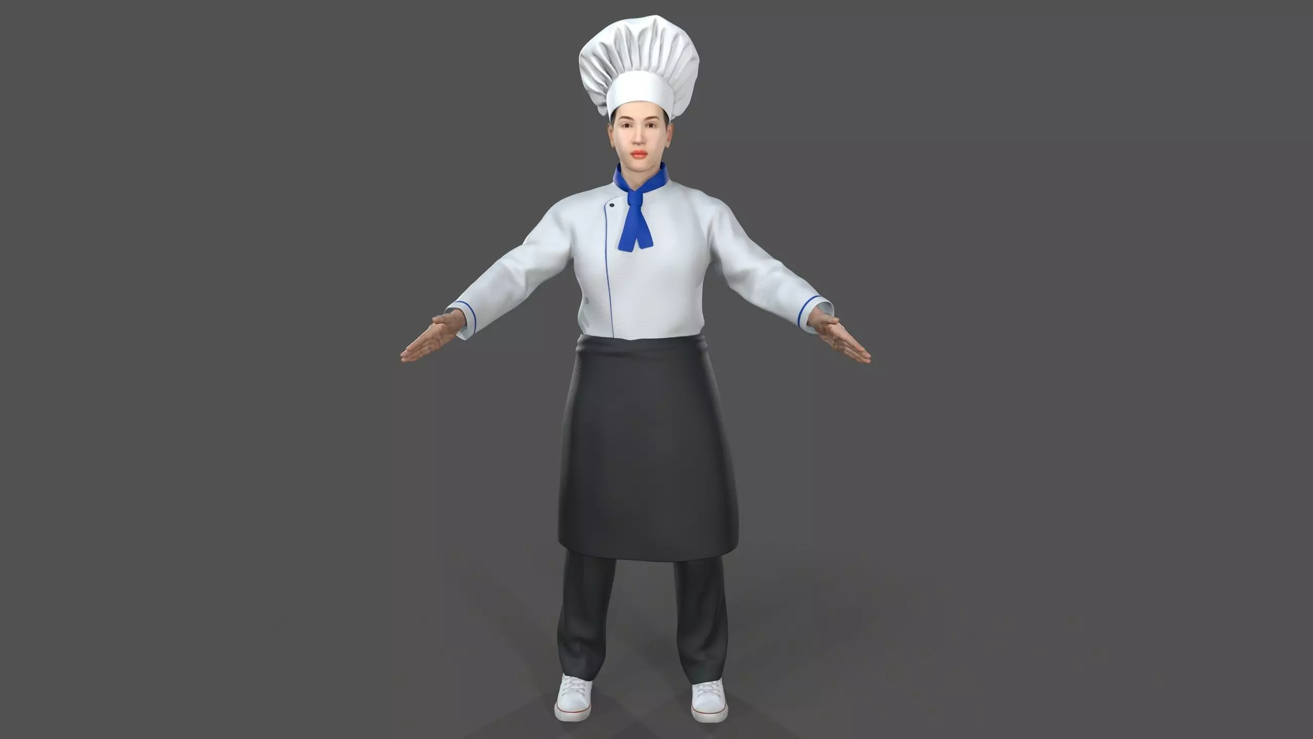 chef Kitchener Low-poly 3D model_0