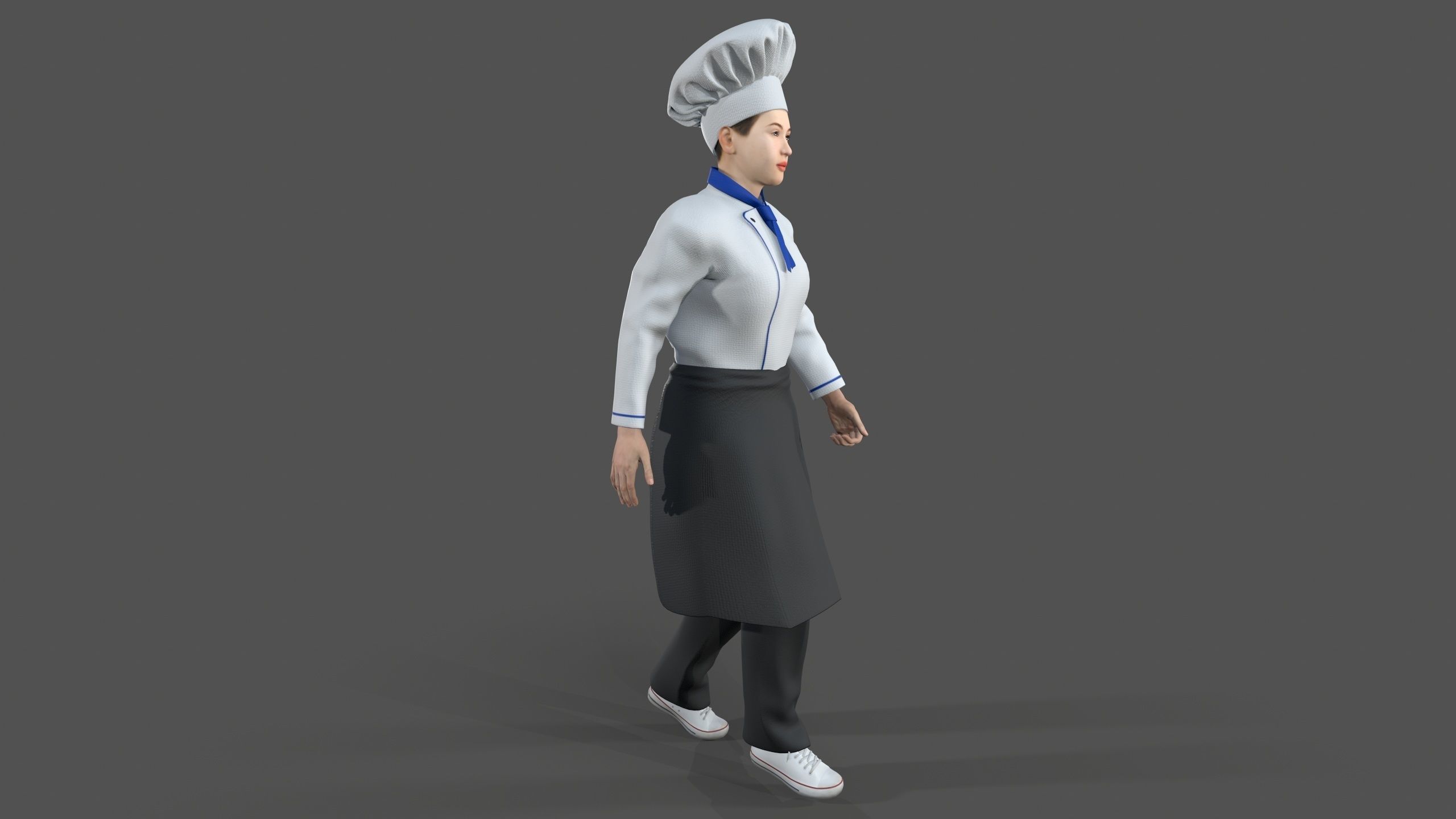 chef Kitchener Low-poly 3D model_7