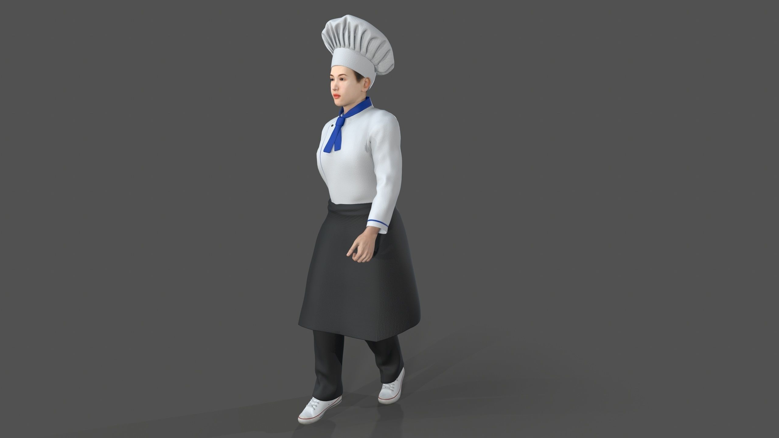 chef Kitchener Low-poly 3D model_5