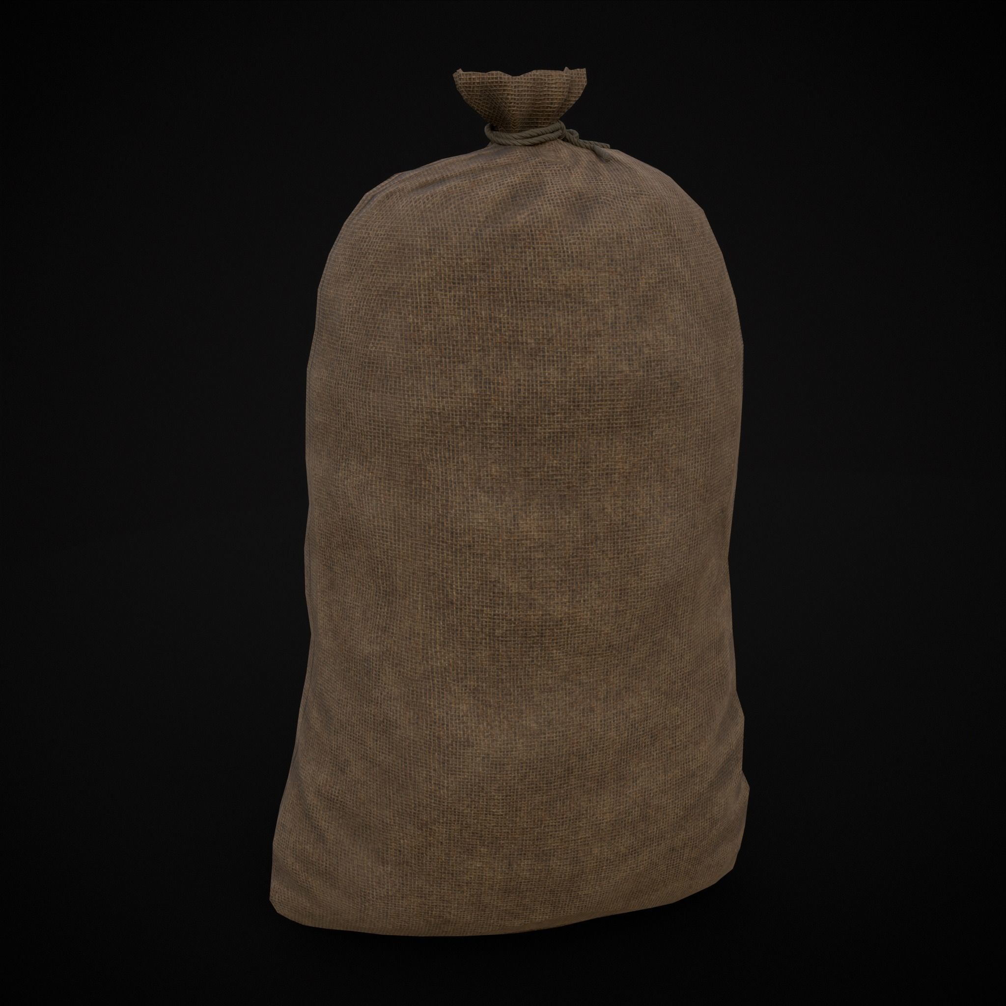 Burlap Sacks of Beets Low-poly 3D model_11