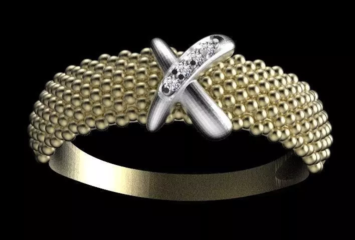 ring gold 3D print model_0