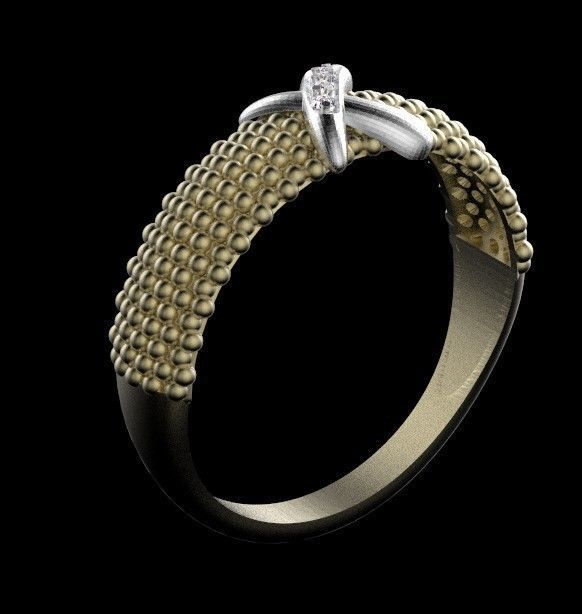 ring gold 3D print model_43