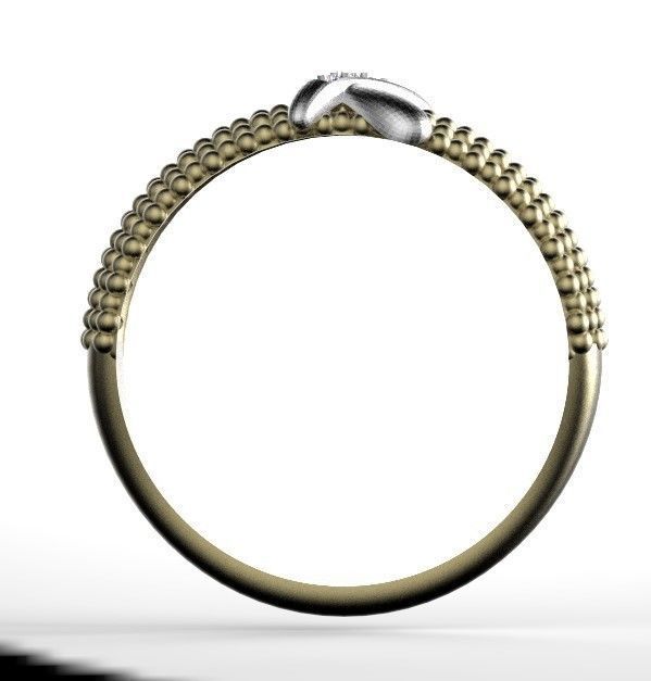 ring gold 3D print model_3