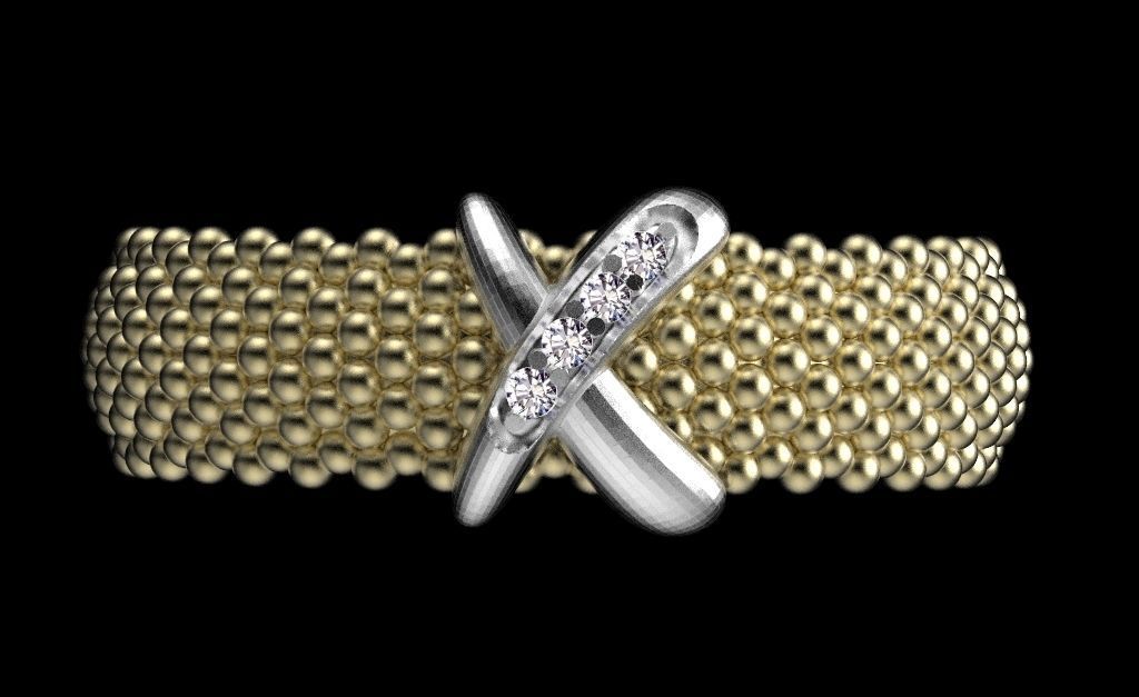 ring gold 3D print model_27