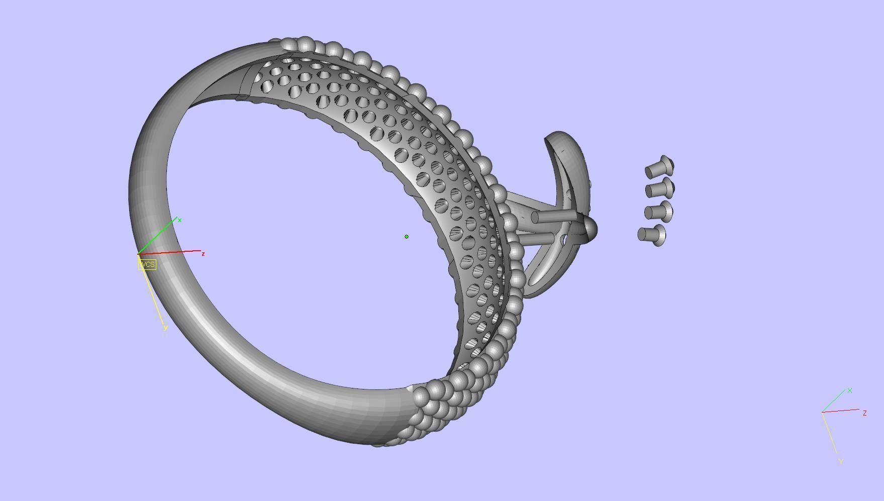 ring gold 3D print model_49