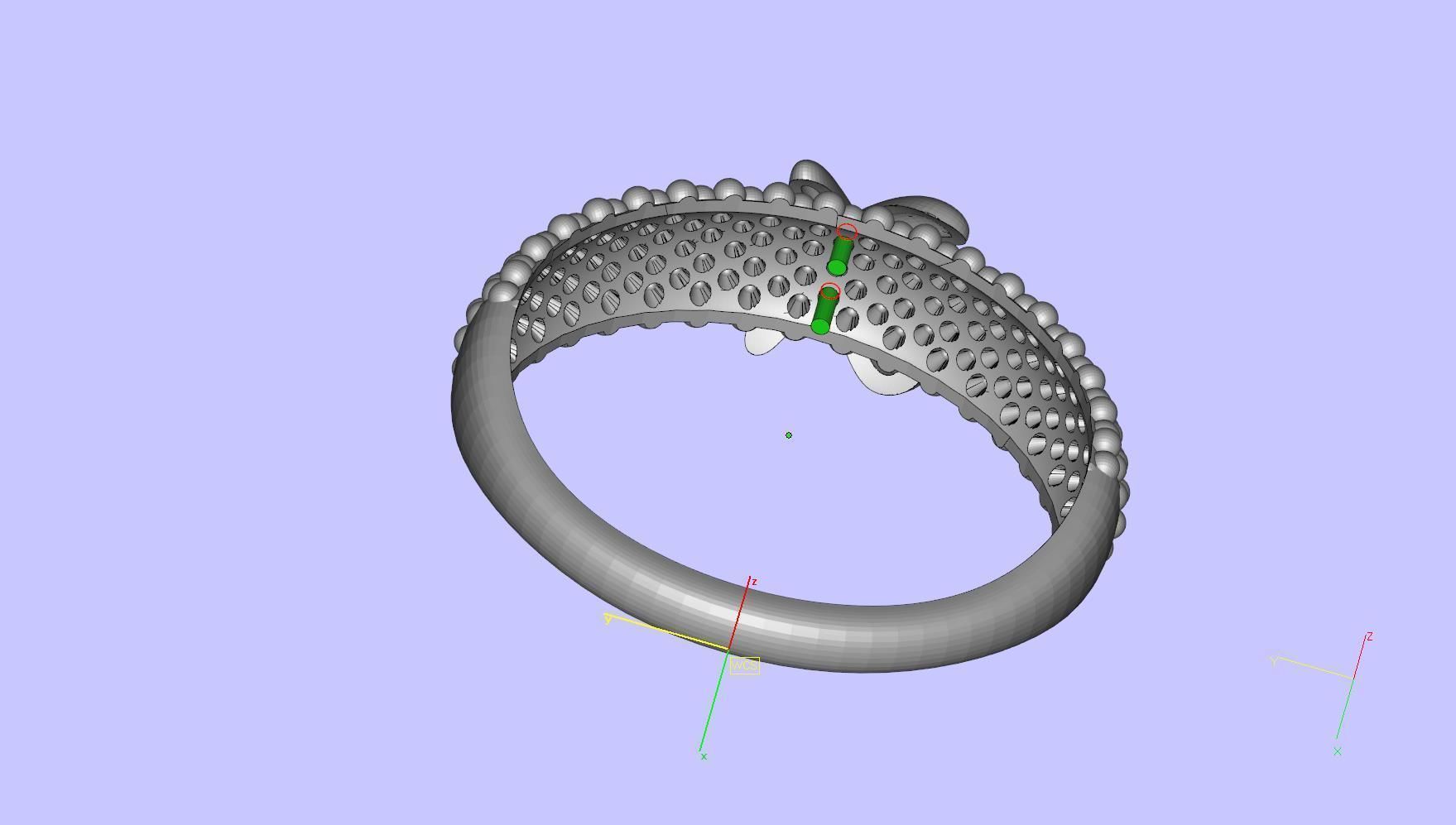 ring gold 3D print model_35