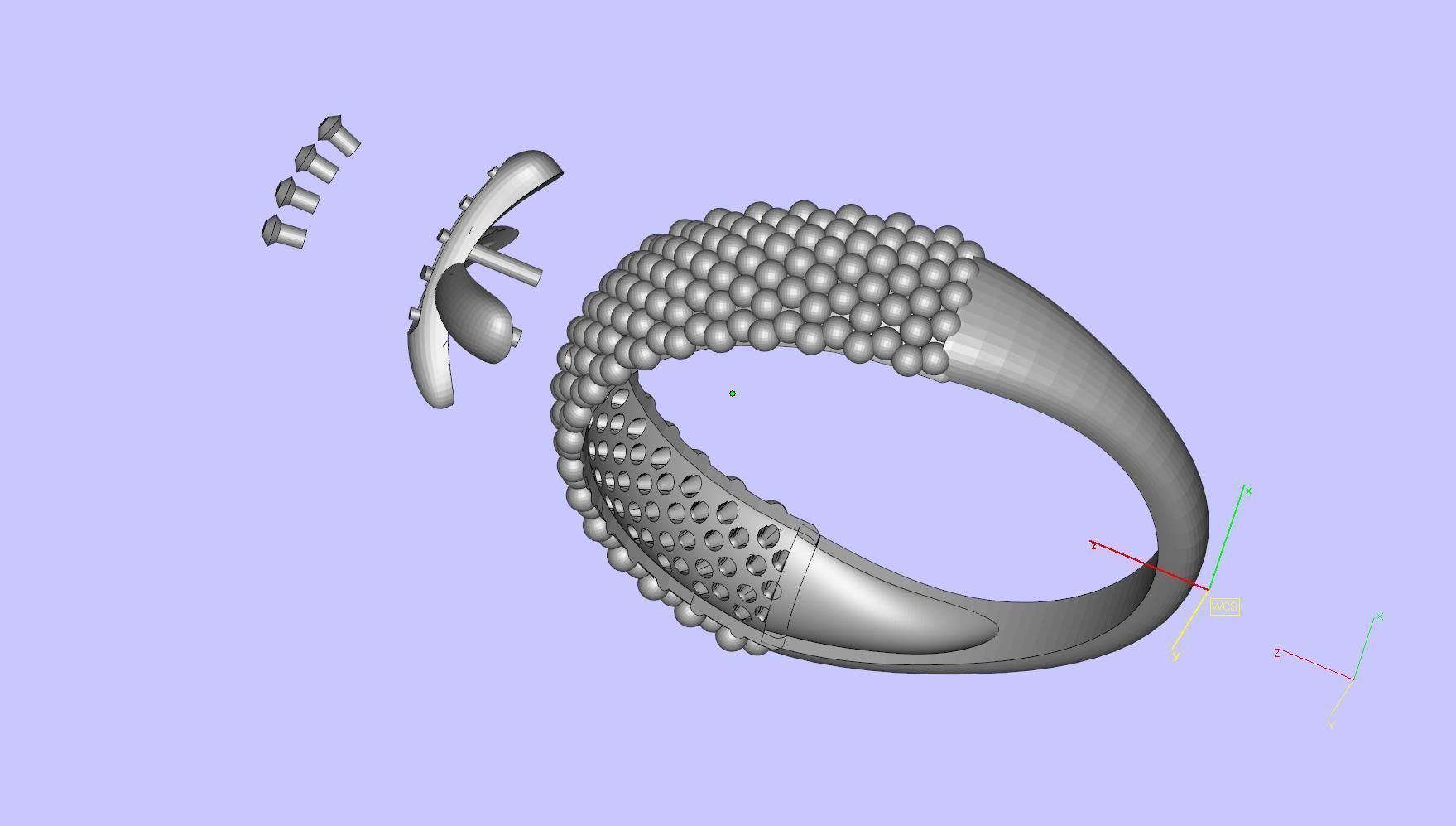 ring gold 3D print model_37