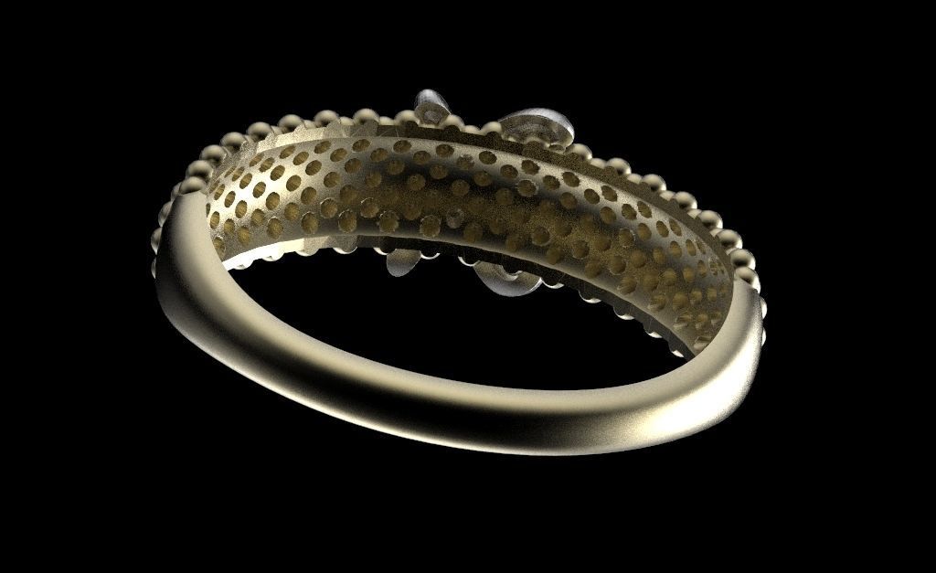 ring gold 3D print model_10