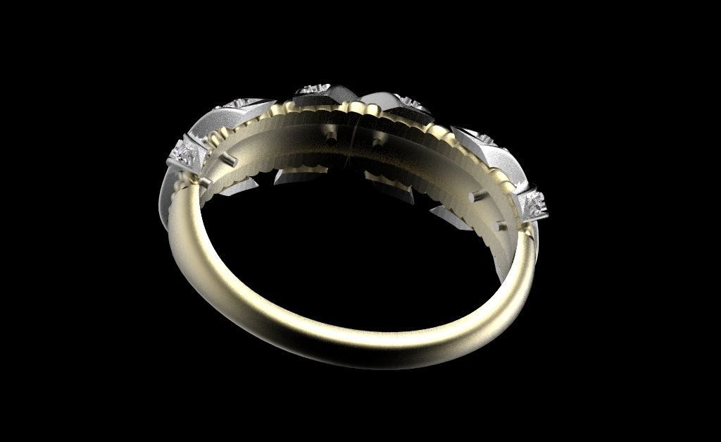 ring gold 3D print model_1