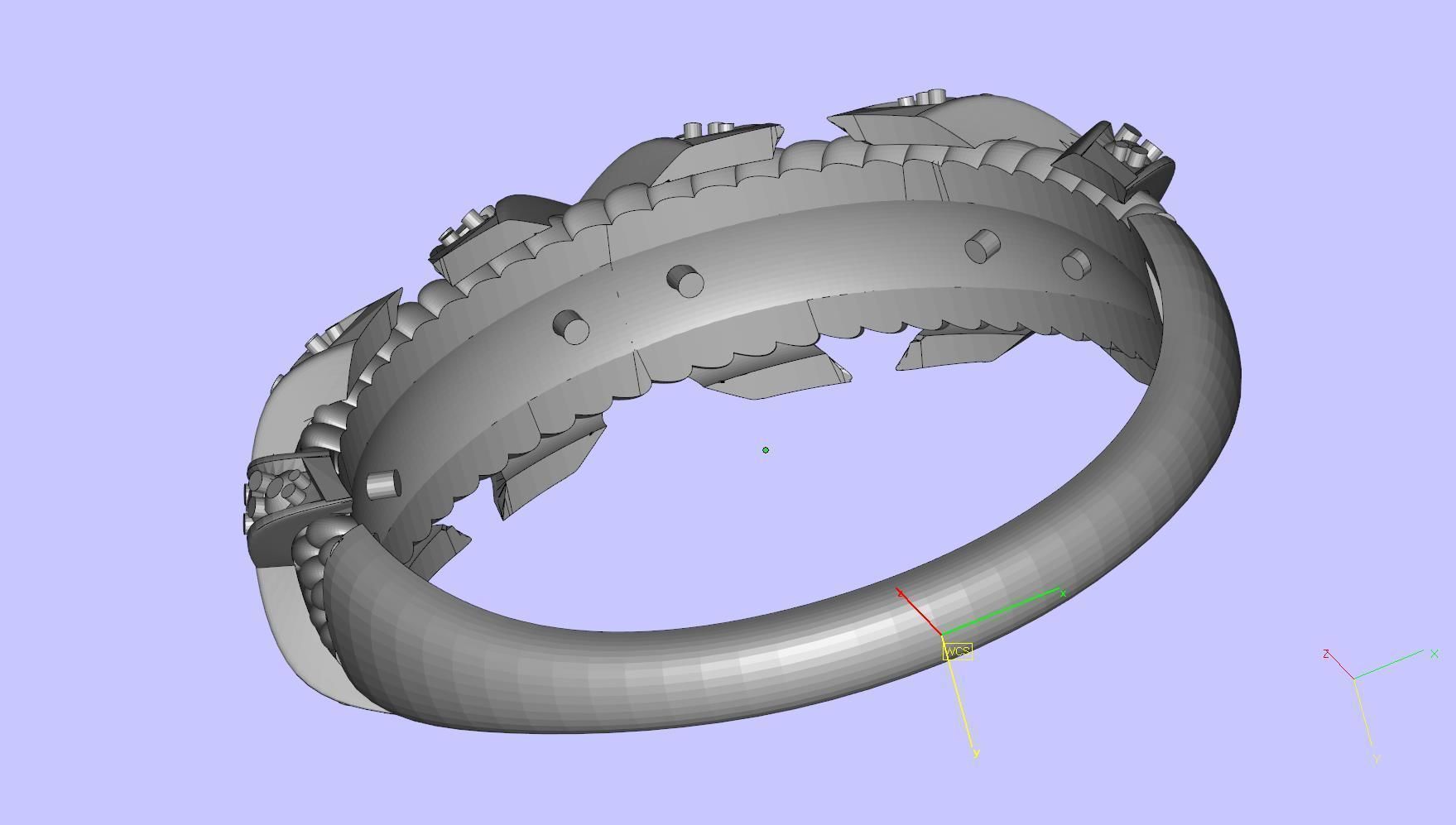 ring gold 3D print model_20