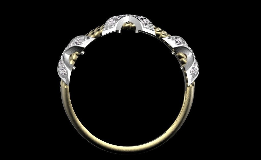 ring gold 3D print model_8