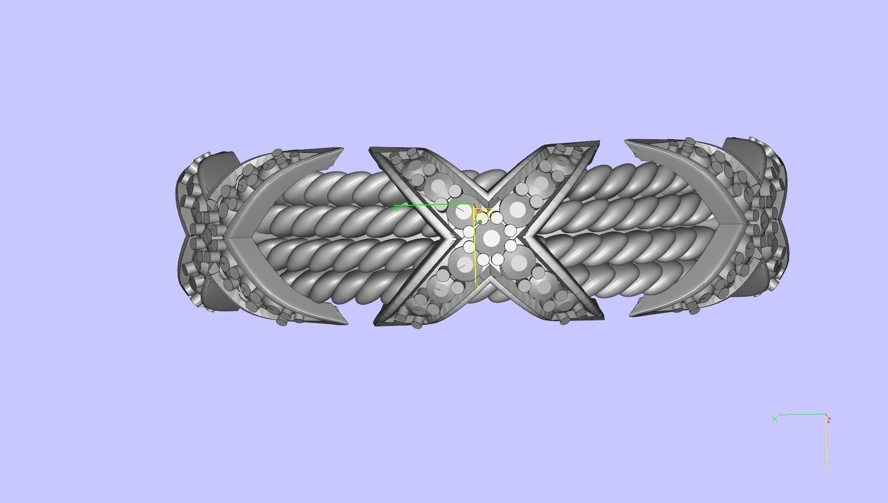 ring gold 3D print model_11