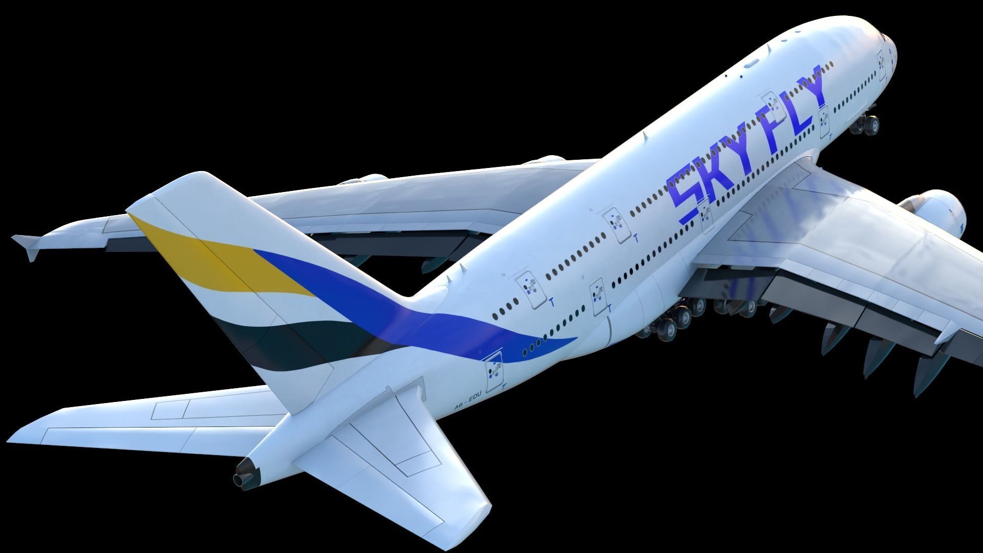 SKYFLY AIRPLAN HIGH POLY 3D model_7