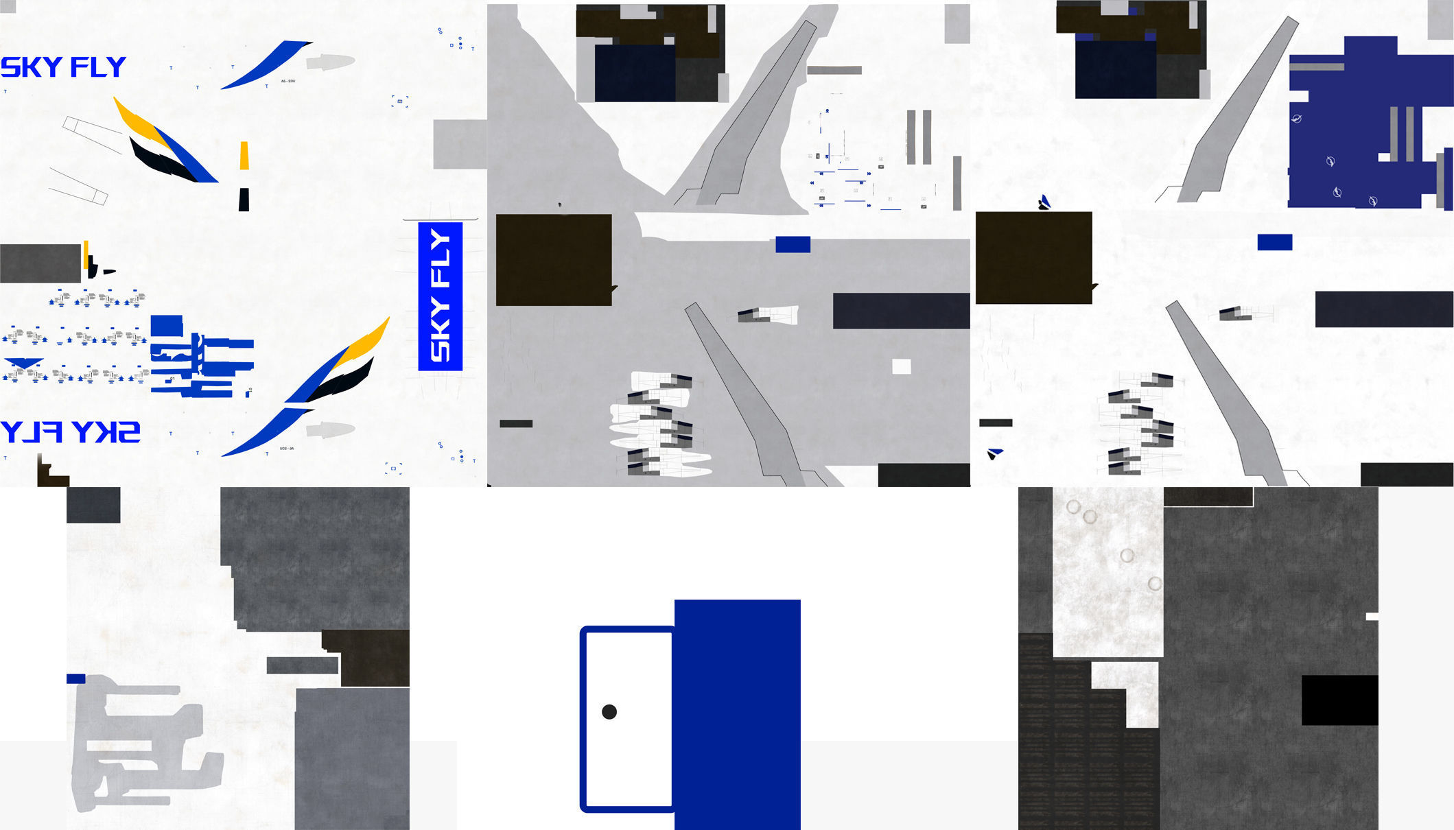 SKYFLY AIRPLAN HIGH POLY 3D model_3