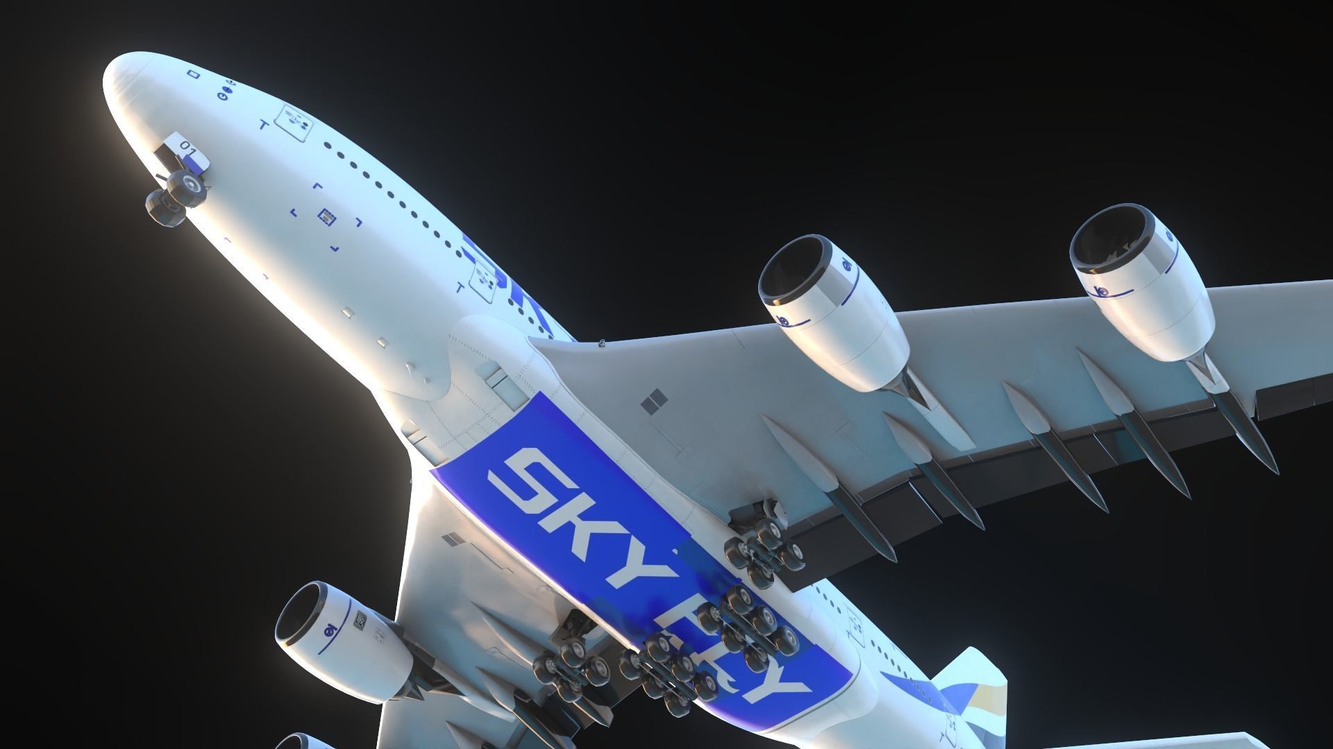 SKYFLY AIRPLAN HIGH POLY 3D model_4